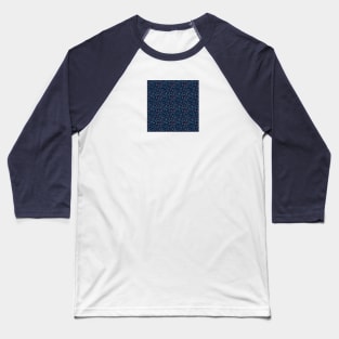 Dots - Deep Blue Baseball T-Shirt